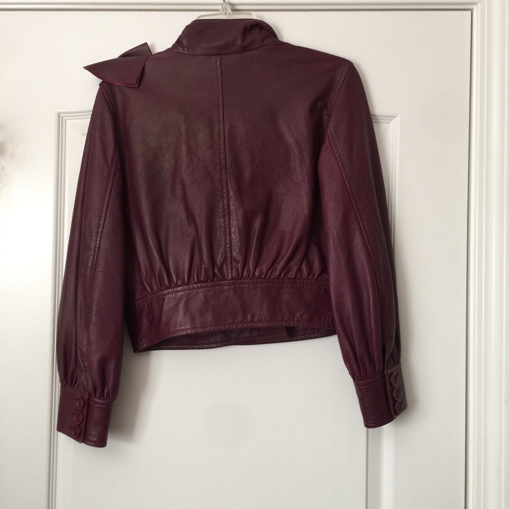 A/X Bow Leather Jacket View 4